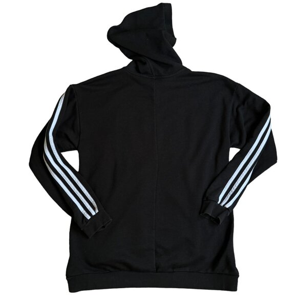 Adidas Cotton 3-Stripes Maternity Hoodie Women's Black Hooded Sweatshirt XS - Picture 8 of 10